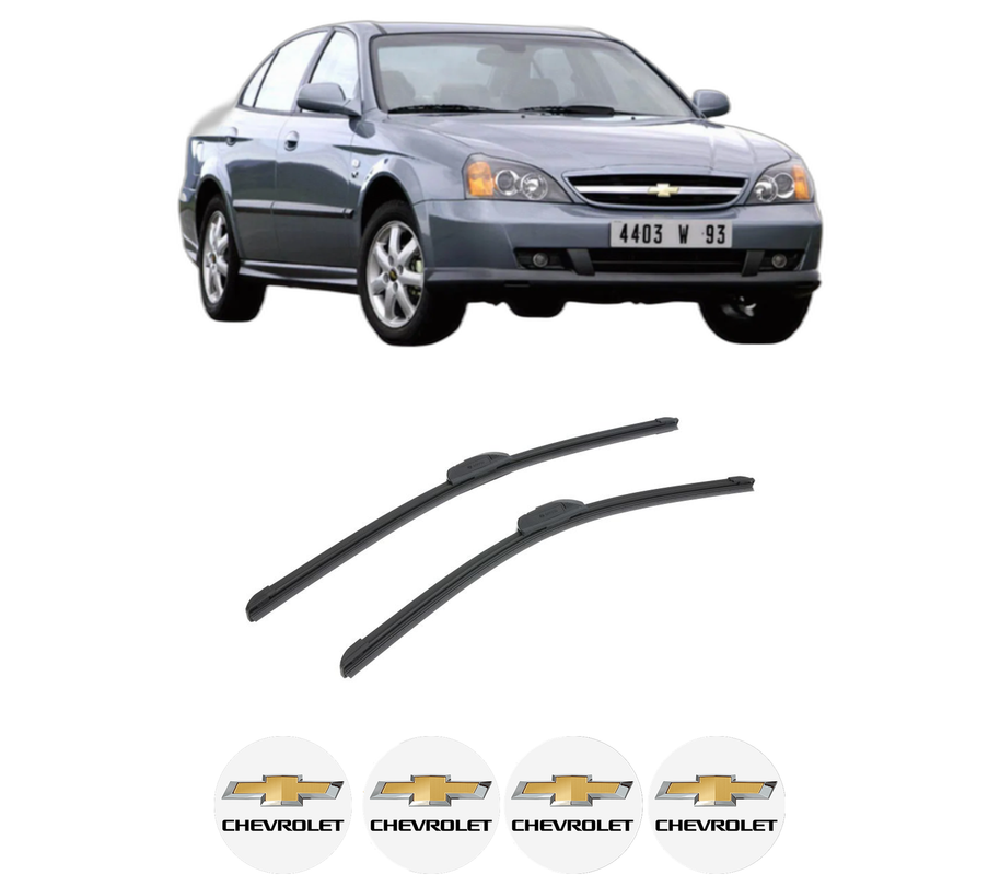 Set stergatoare auto CHEVROLET EVANDA din 2005-2006, pentru parbriz auto, 2 bucati, Bosch Aerotwin Retrofit, din cauciuc siliconat rezistent, 4 Stickere Auto CHEVROLET
