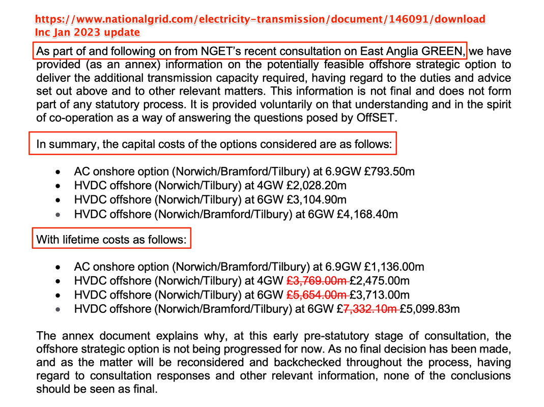 National Grid Electricity Transmission (NGET) response to questions raised by Offshore Electricity G