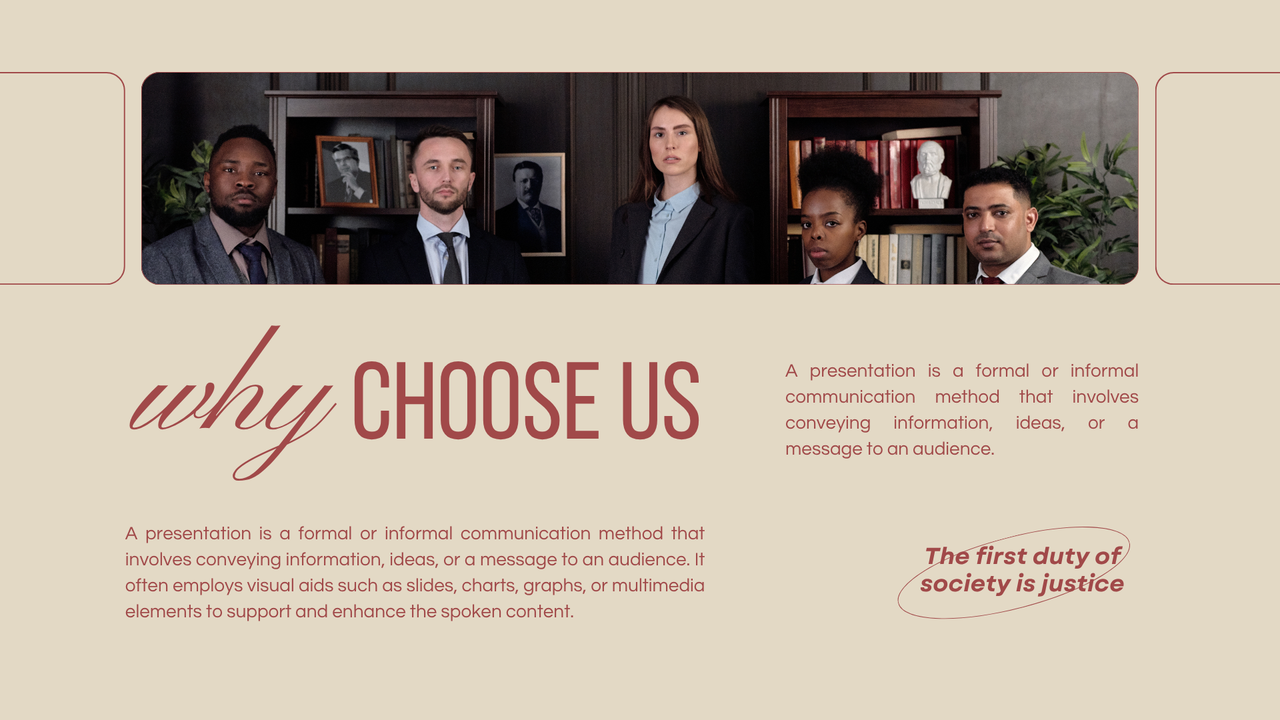 Red and Beige Vintage Law Presentation