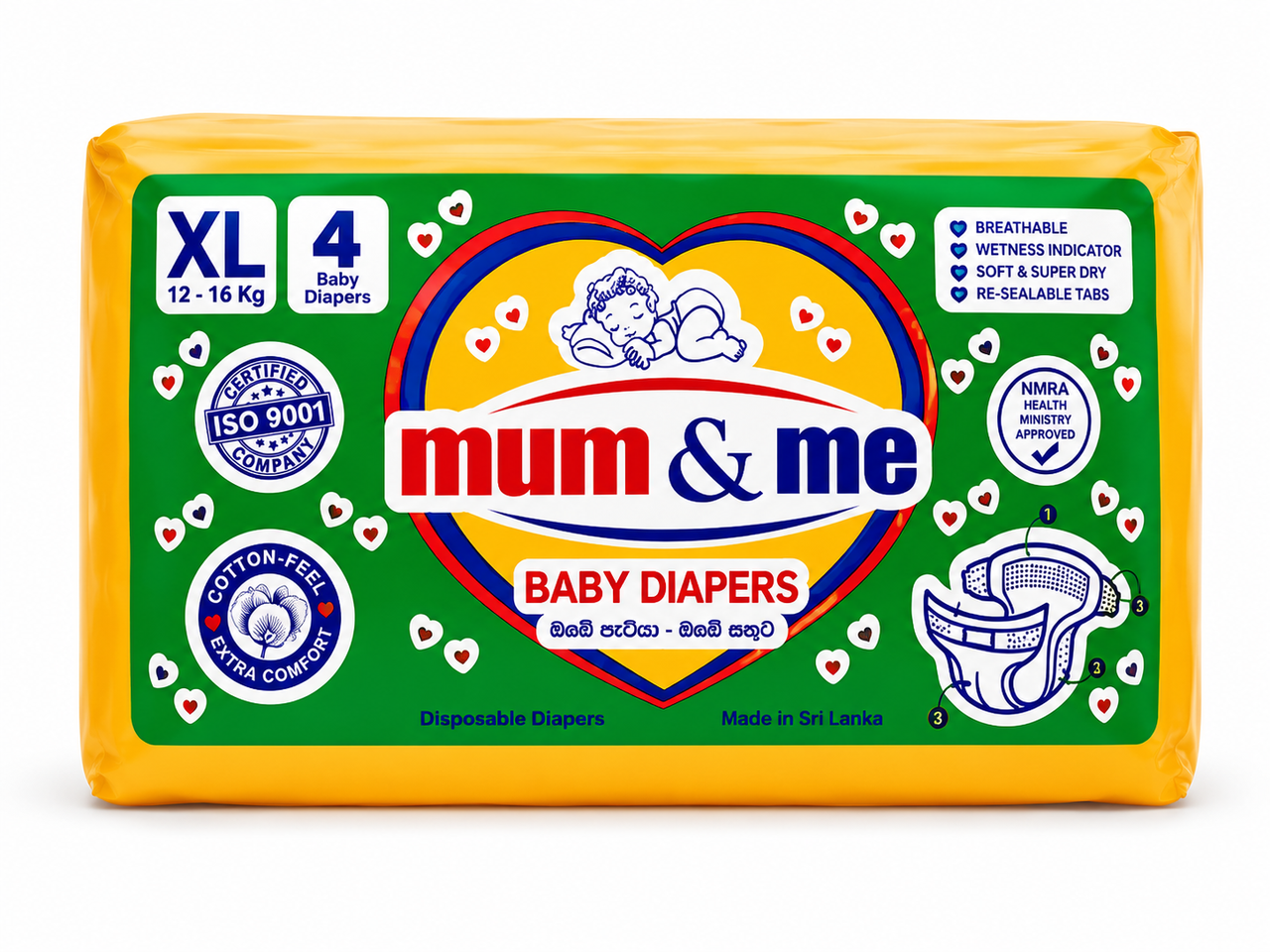 MUM & ME 4 (XL) 12+kg 16pcs