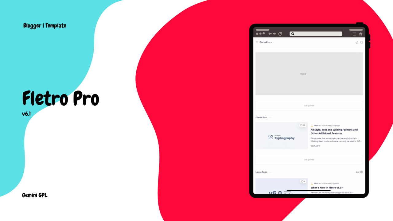 Fletro Pro v6.1 Premium Blogger Template Free Download preview