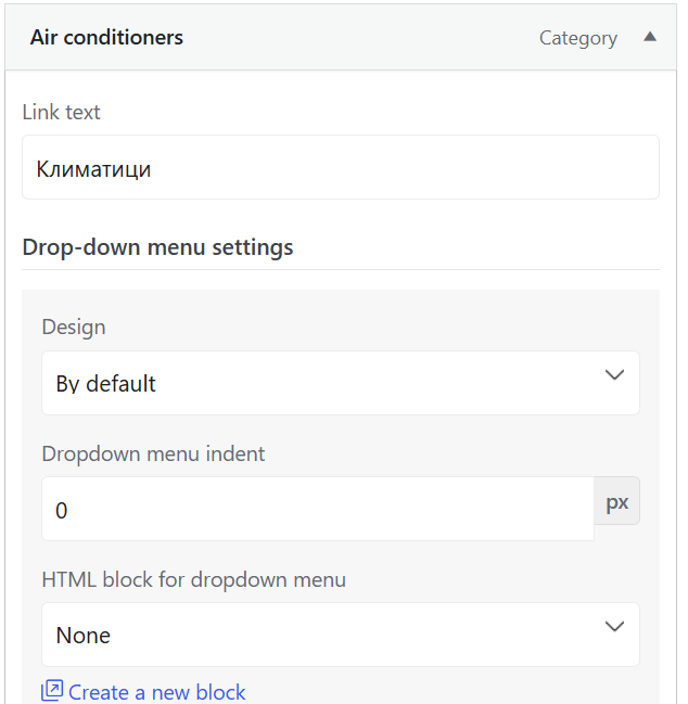dropdown design default
