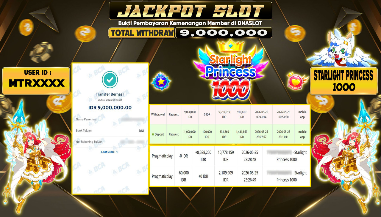 JACKPOT SLOT STARLIGHT PRINCESS 1OOO 26 MEI 2026