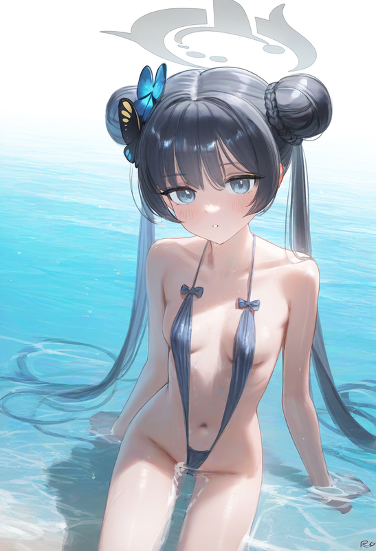 1girl, kisaki, blue archive, {kobayashi ritz}, {{reoen}}, [[liduke]], slingshot  s-1141587163