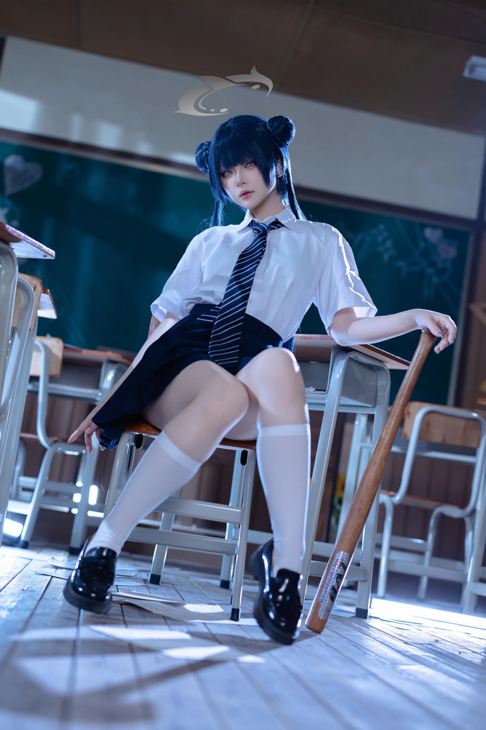 屿鱼 Yuyu 蔚蓝档案 妃咲 JK Cosplay 写真集（61P｜798MB）插图8