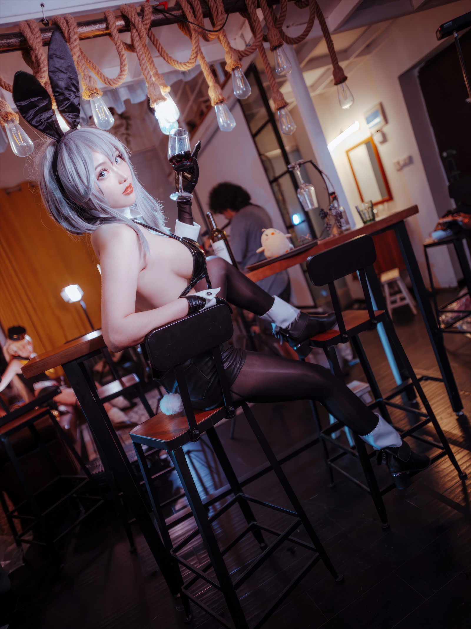 刺青Poi 北卡罗来纳 & 华盛顿 兔女郎 Cosplay｜碧蓝航线 双人写真（含隼隼子）【40P｜308MB】插图