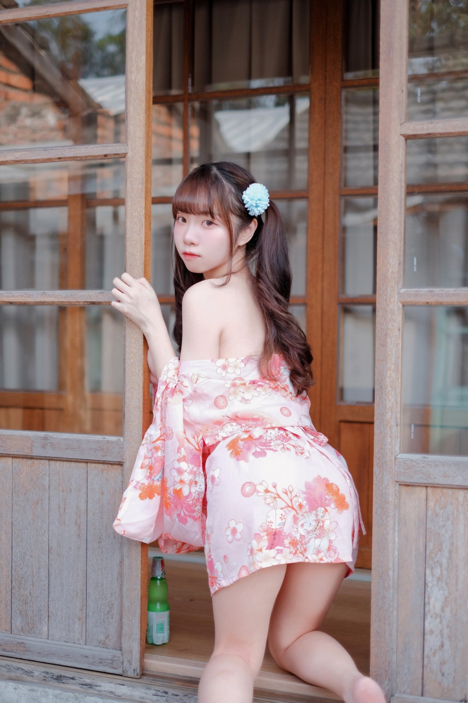 可可小白兔 夏日浴衣 純慾粉嫩少女🌸 写真集 – 日系和服 高清美图 [34P-125MB]插图7