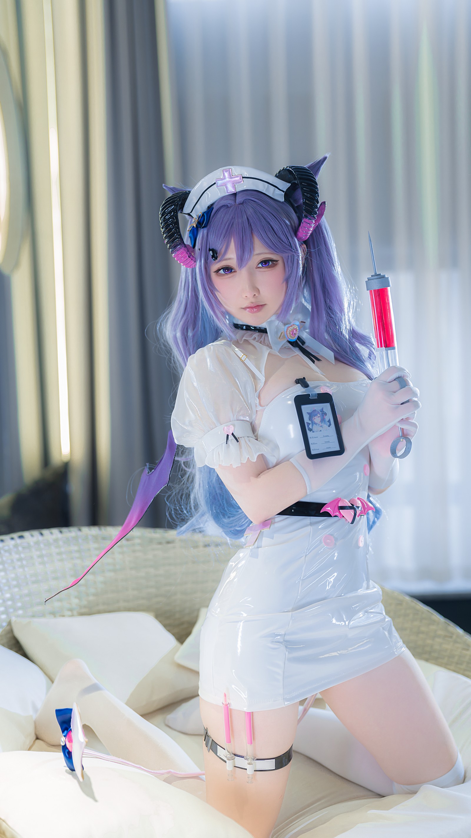 樱梨梨 刻晴 魅魔护士 Cosplay 写真＋视频合集｜角色还原高清图集（30P｜383MB）插图2