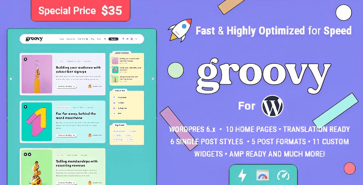 Groovy – Modern & Lightweight Blog for WordPress Theme