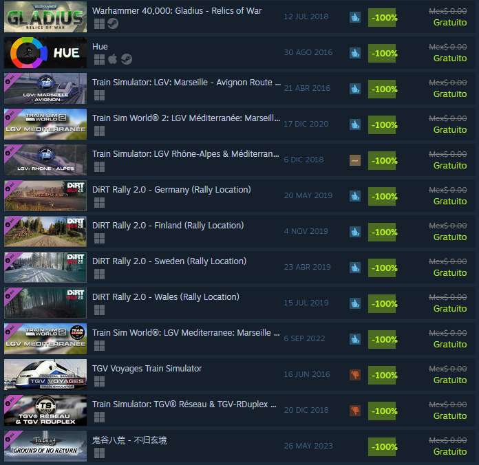 Steam: 3Juegos y varios DLC GRATIS, Warhammer 40,000, Hue, Train Simulator y mas