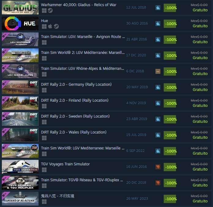 Steam: 3Juegos y varios DLC GRATIS, Warhammer 40,000, Hue, Train Simulator y mas 
