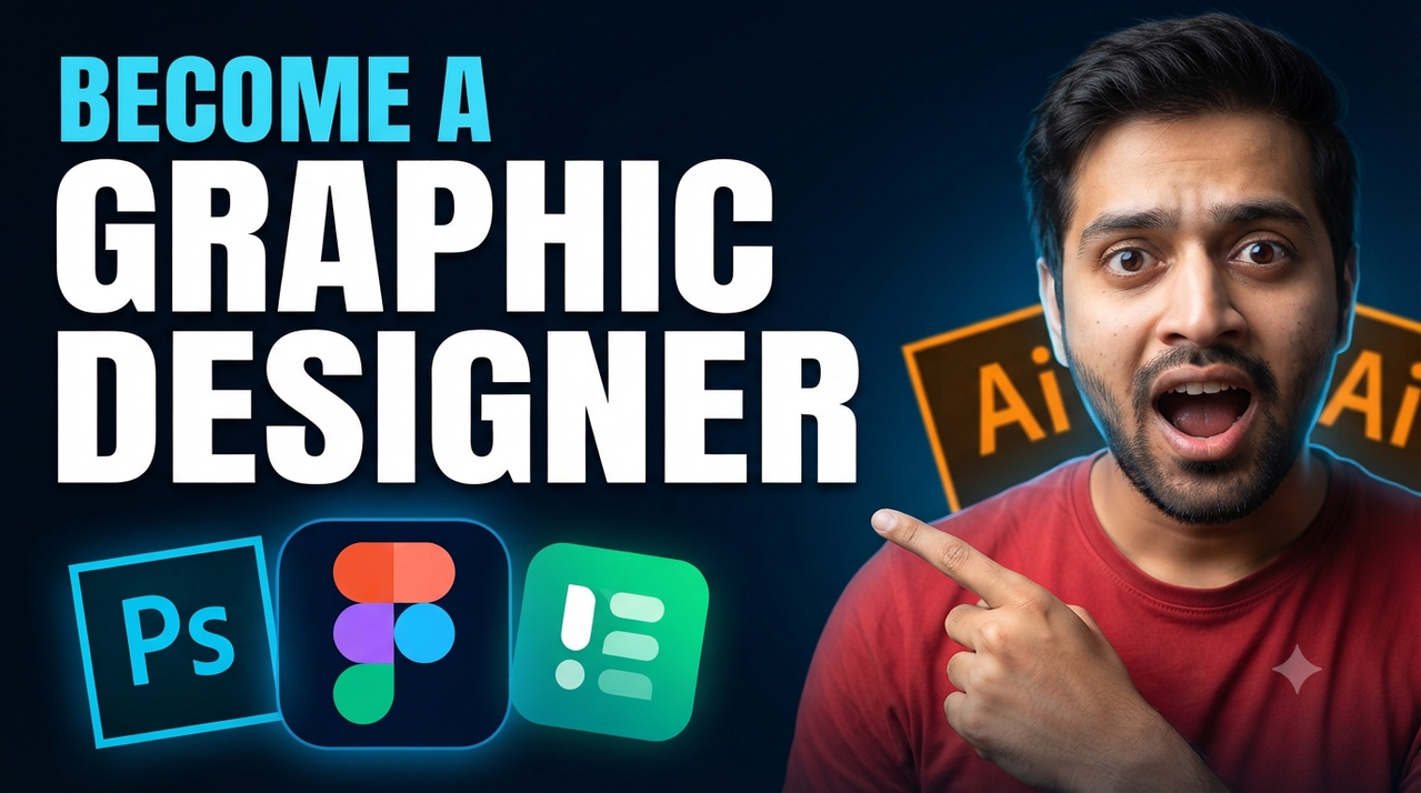 Result of: Become a Graphic Designer High-Converting YouTube Thumbnail Prompt