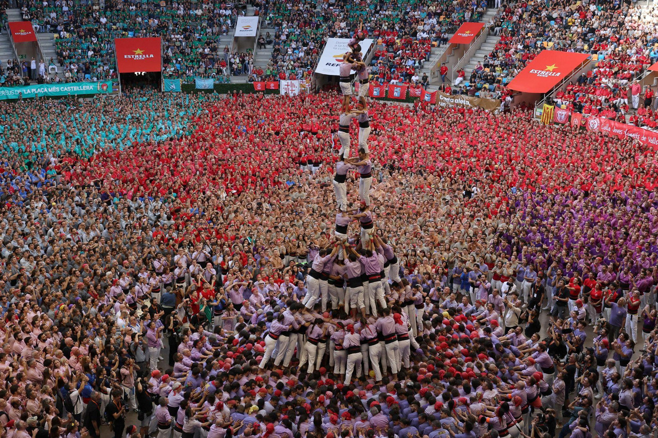 Human tower in Tarragona, Spain