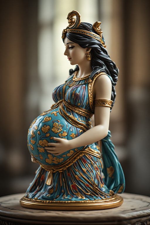 Pregnant-Hera-faience-figurine