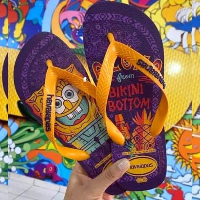 Chinelo Kids Top Spongebob, Havaianas, Adulto Unissex