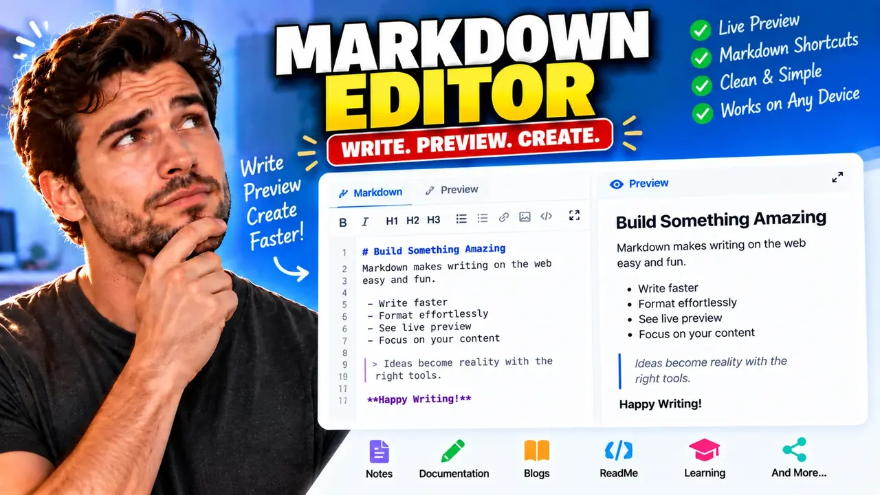 Best Online Markdown Editor 2026 | Free Live Preview