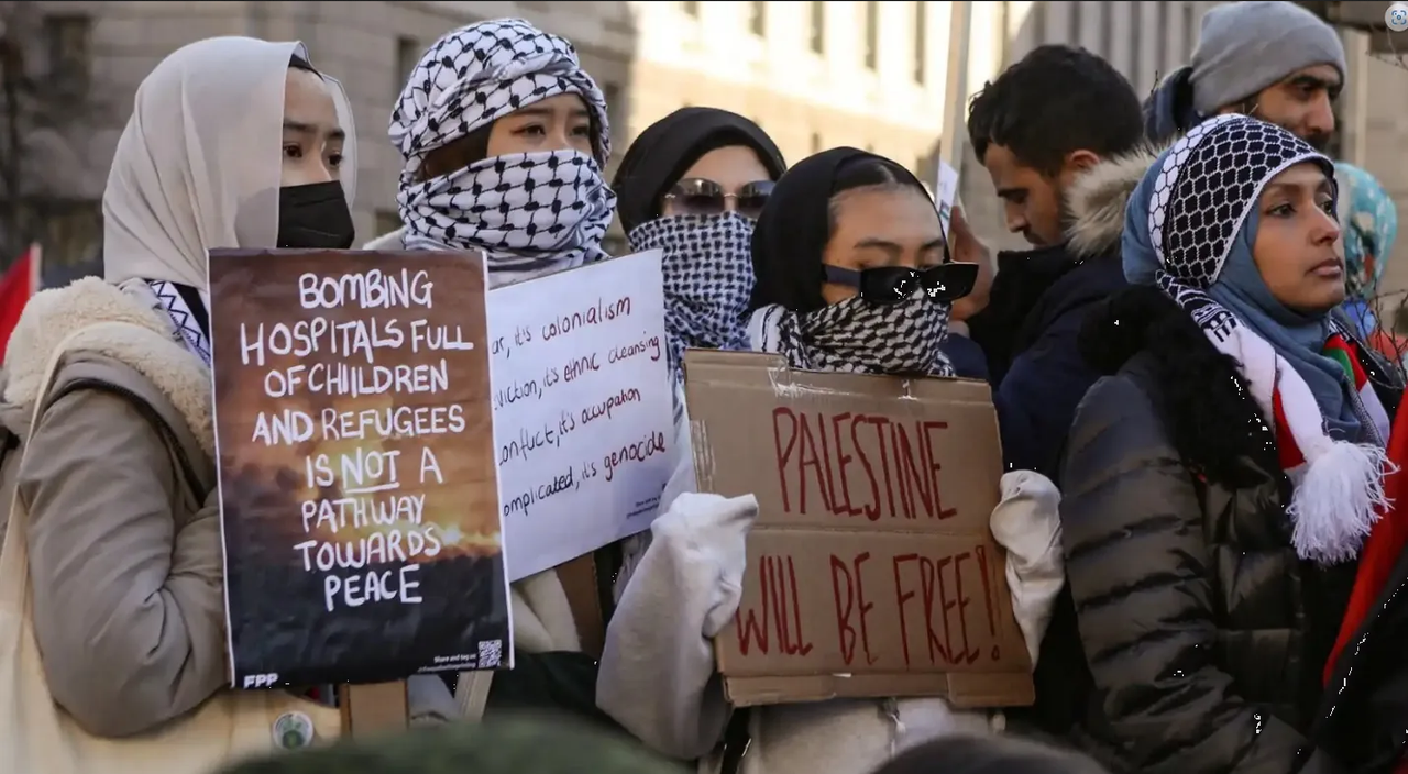 Casa Blanca de EU bajo ataque, manifestantes piden el alto al fuego en Gaza