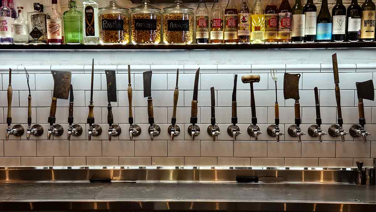 The beer taps