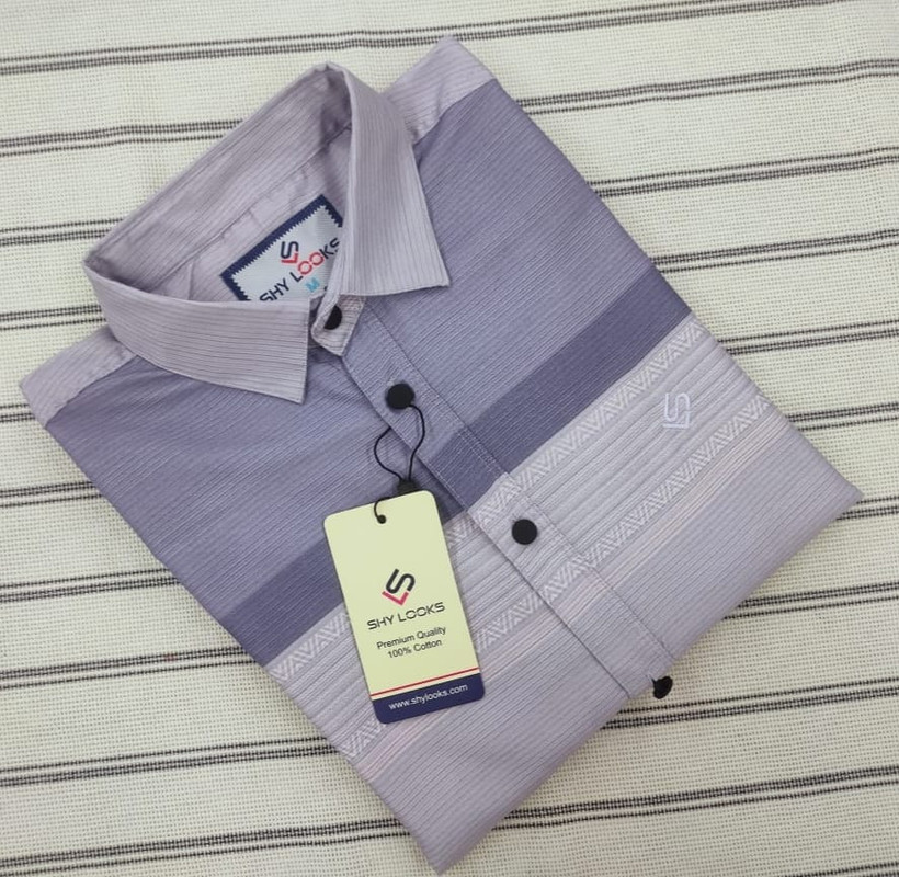 Shy Looks Luxury Spandex Print Shirt