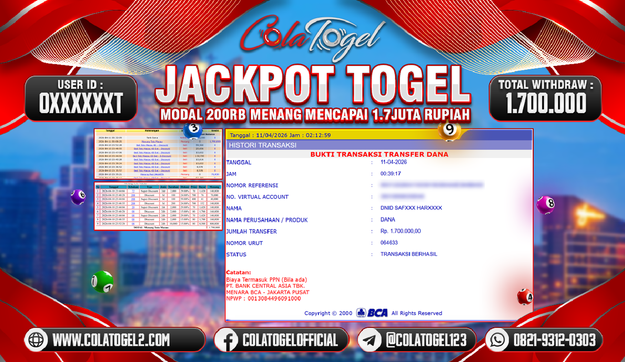 JACKPOT TOTO MACAU!!