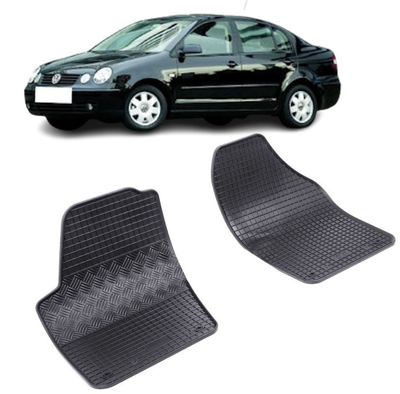 Set 2 covorase Volkswagen Polo 2M 2002-2009, din cauciuc 100%, compatibile cu autoturismul Volkswagen Polo