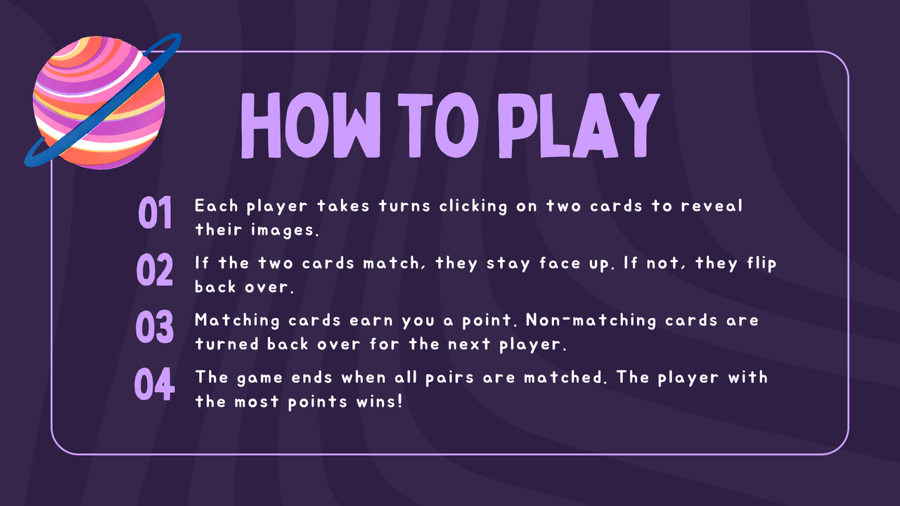 Purple Colorful Playful Animated Memory Game Presentation