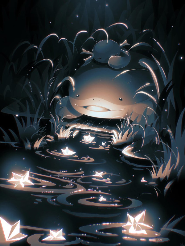 clodsire-and-paldean-wooper-pokemon-draw
