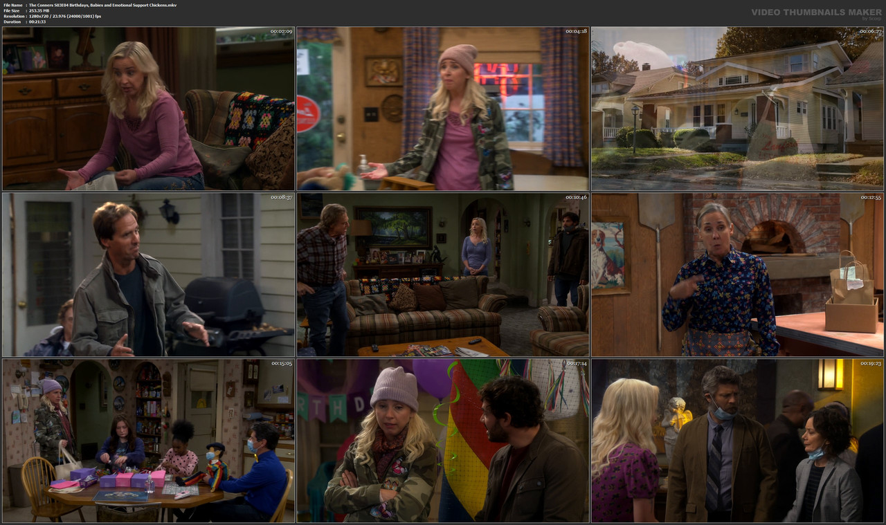 The Conners S03E04 Birthdays, Babies and Emotional Support Chickens.mkv