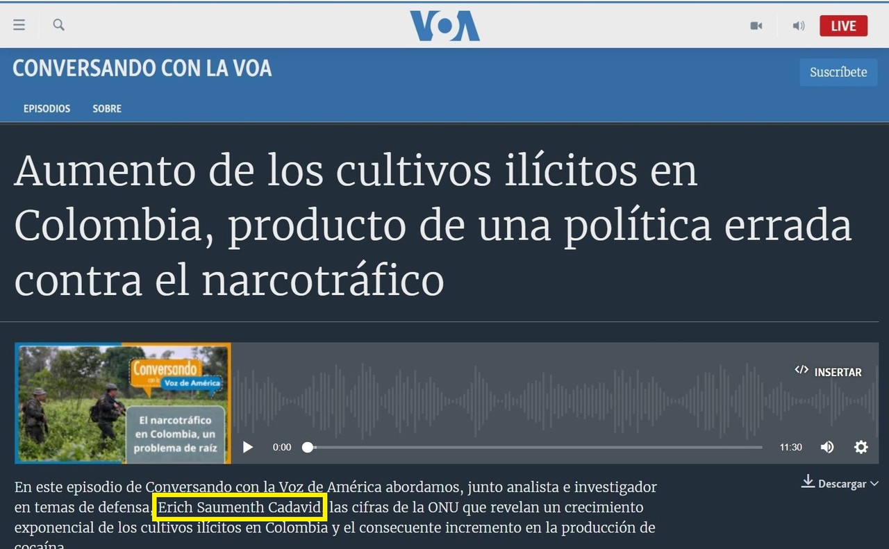 Aumento de los cultivos ilícitos en Colombia, producto de una política errada contra el narcotráfico