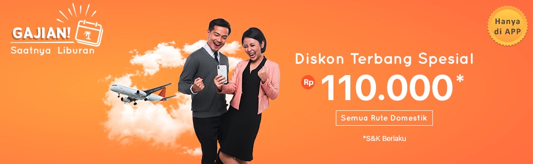 Diskon Tiket Pesawat Rp 110 ribu