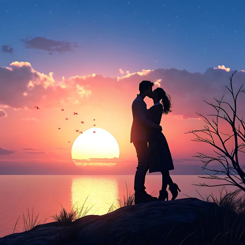 Pngtree valentine s day love kiss 16250564
