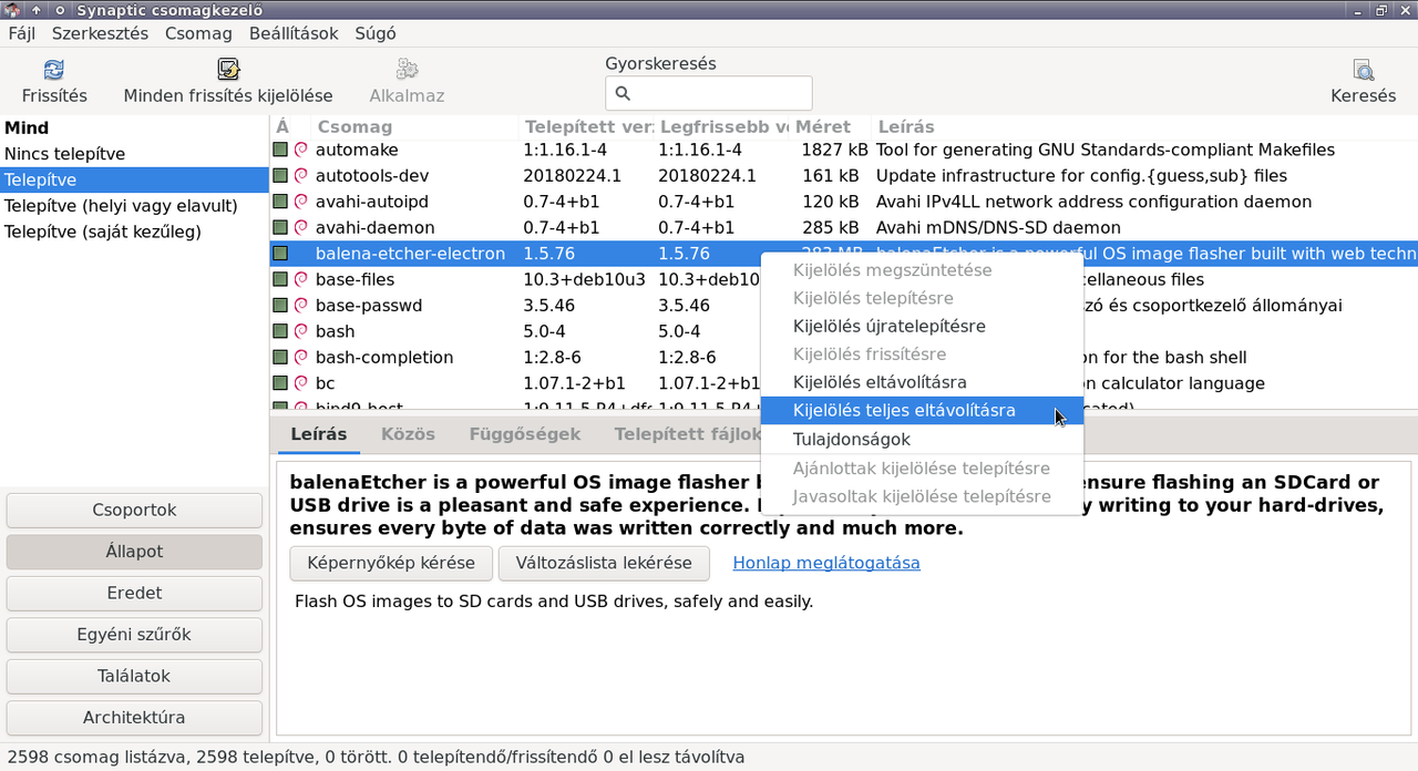 Synatic - Kijelölés eltávolításra vagy teljes eltávolításra