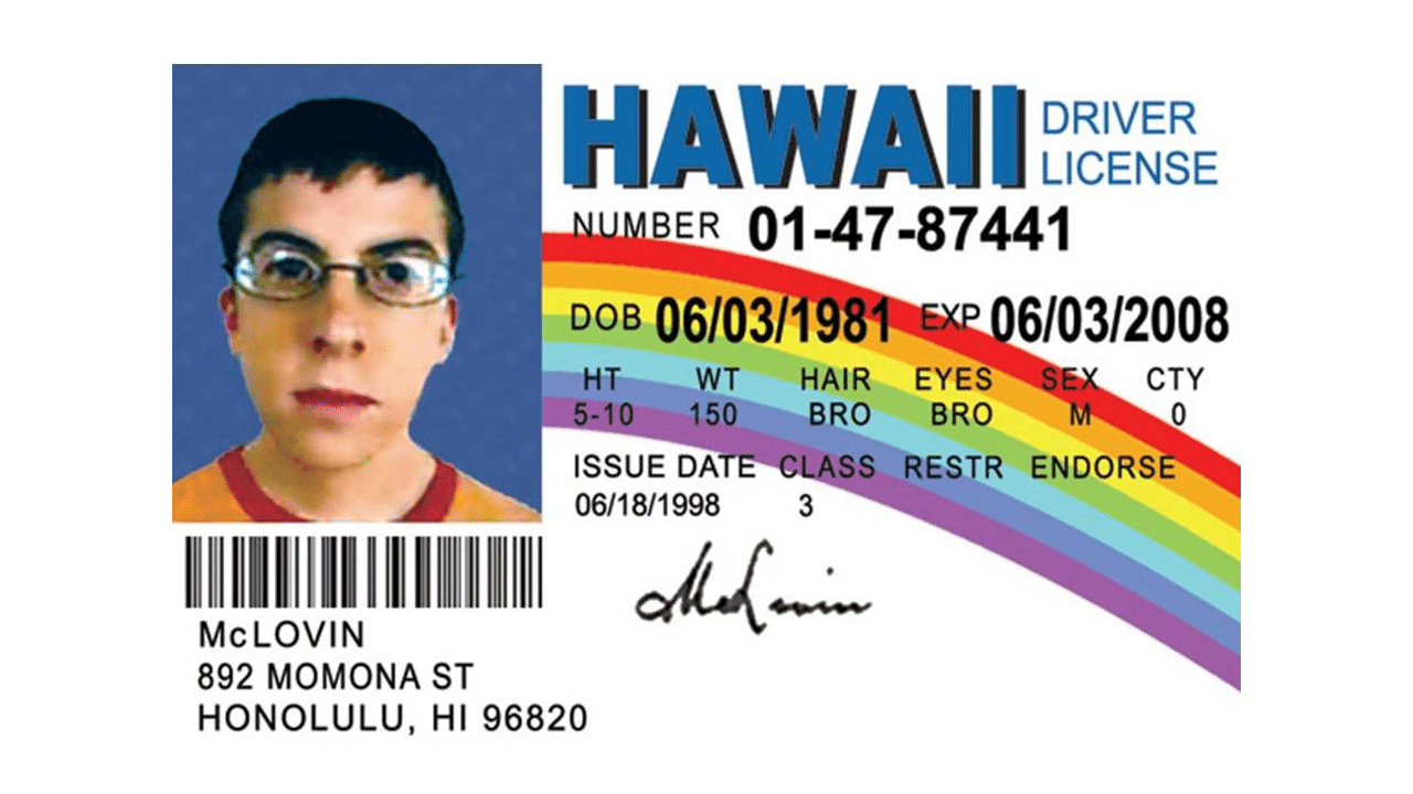identidade falsa de Superbad