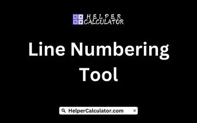 Line Numbering Tool