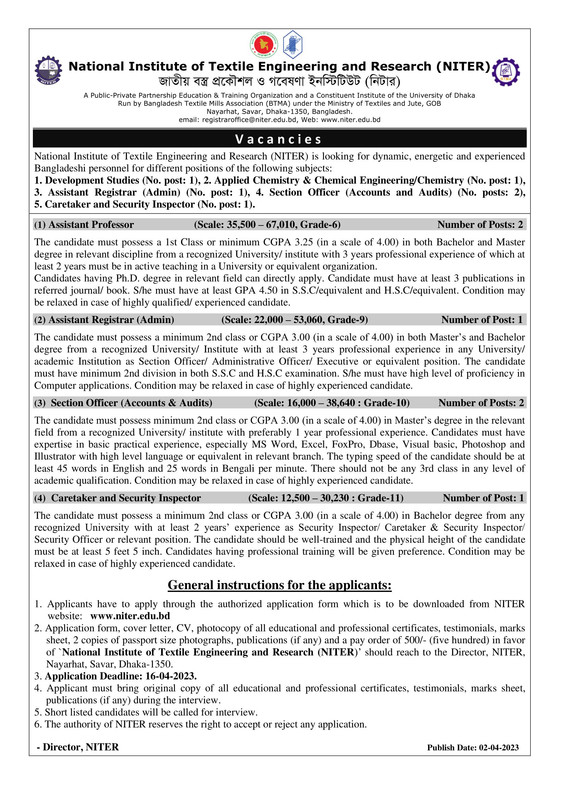 NITER-Job-Circular-2023-PDF