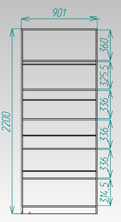 Шкаф 2 дв Гамма