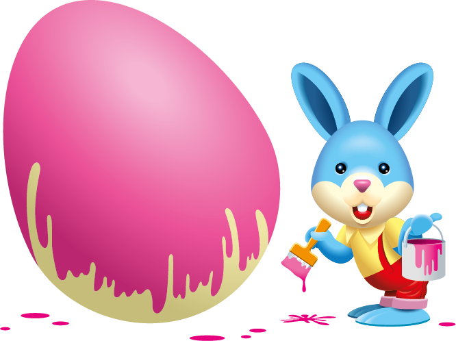 rabbit painting the egg [преобразованный]