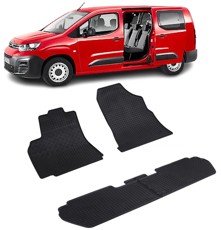 Set 4 covorase Citroen Berlingo 5M 2008- Packet Child2018, din cauciuc 100%, compatibile cu autoturismul CITROEN Berlingo