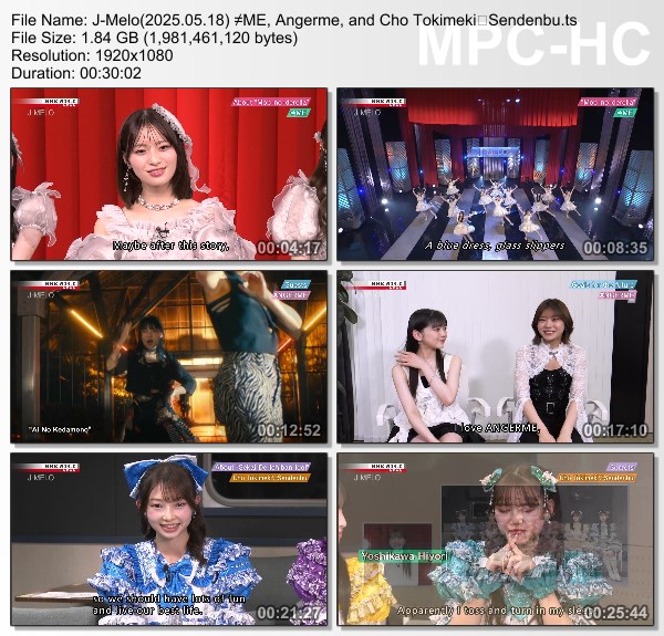 [TV-Variety] J-MELO – 2025.05.18 ≠ME, Angerme, and Cho Tokimeki♡Sendenbu