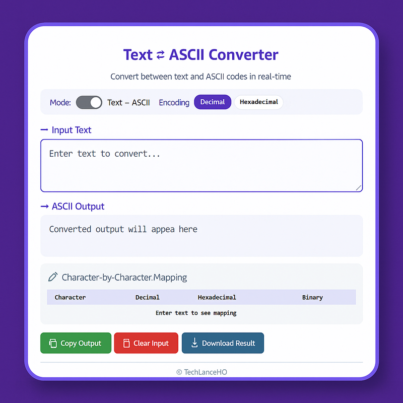 Text to ASCII Tool Thumbnail