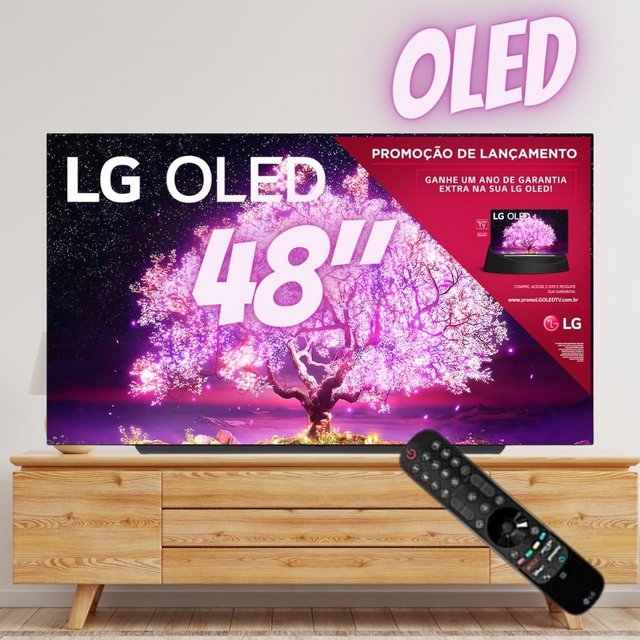 Smart TV OLED 4K 48″ com Inteligência Artificial ThinQ Google Alexa e Wi-Fi – OLED48C1PSA