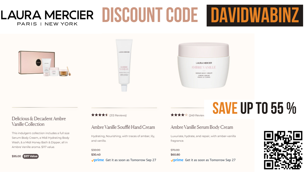 Laura Mercier Promo Code DAVIDWABINZ - 15% OFF all purchases