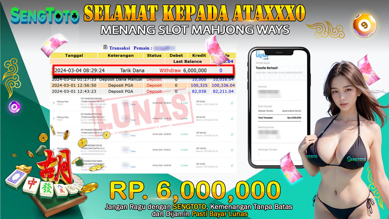 BUKTI PEMBAYARAN SLOT MAHJONG WAYS