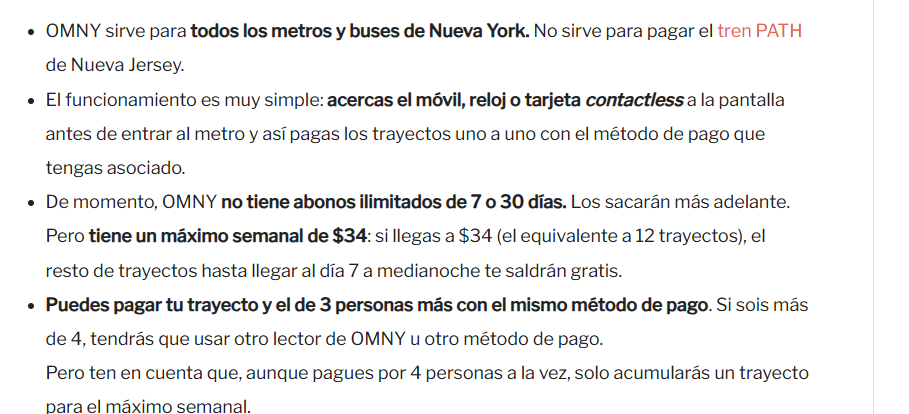 OMNY, un sistema para pagar desde el móvil o con cualquier t - Omny: Pago contactless en el metro de Nueva York