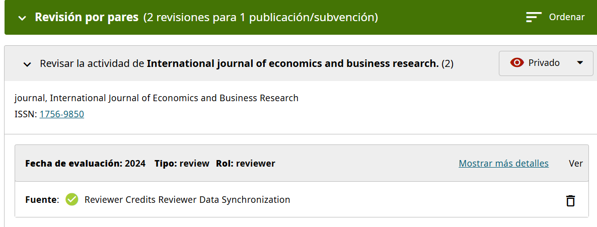 Peer Review ORCID