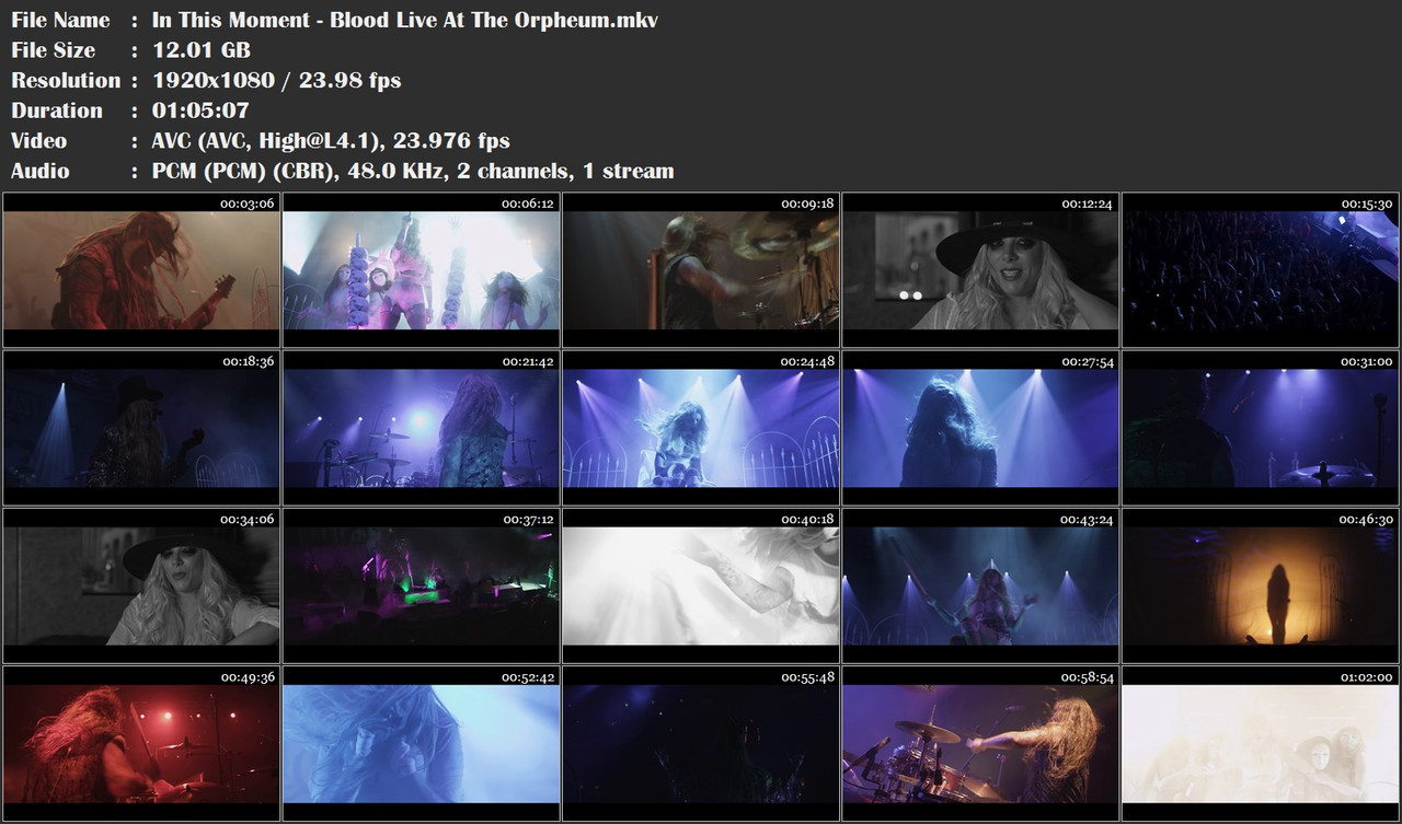 Re: In This Moment - Blood At The Orpheum (2014) Blu-ray