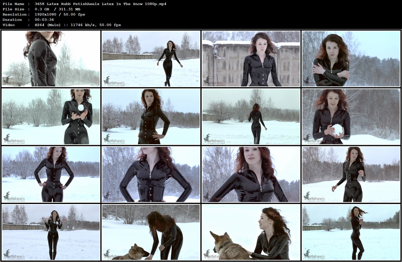 3658 Latex Rubb Fetishheels Latex In The Snow 1080p mp4