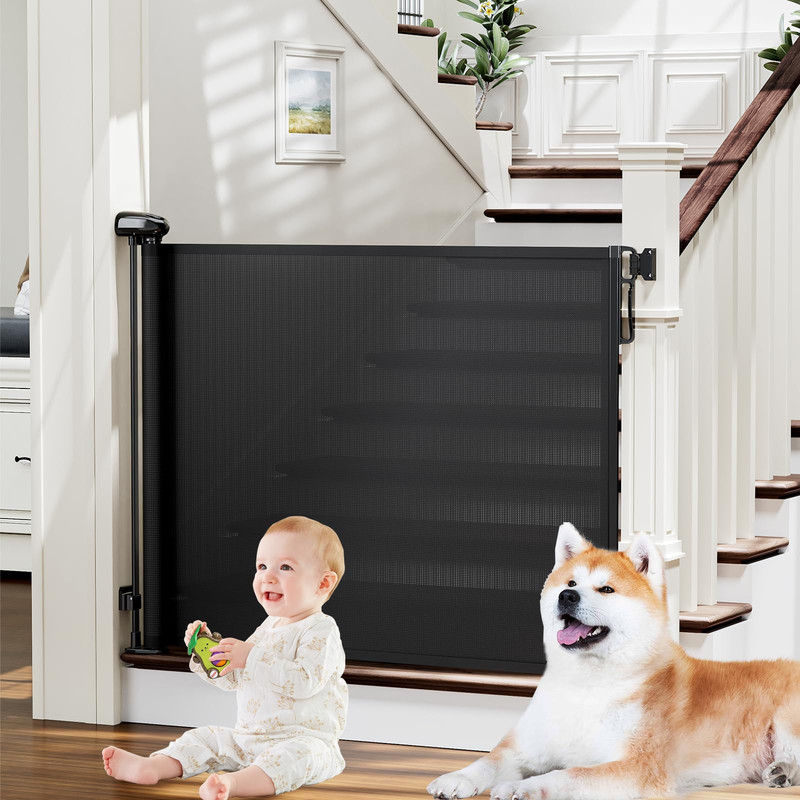 probebi Retractable Baby & Dog Gate 0-54in