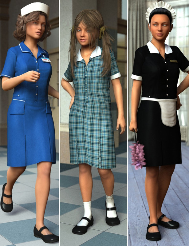 00 main uniform dress for genesis 3 females daz3d