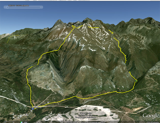 GPS tragovi uspona na Hahlić na Googlei